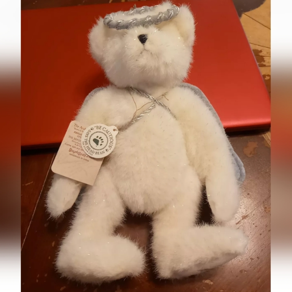 Rare Vintage Boyds Bears Plush White Kaylie Angelfrost Stuff Bear 10" 1988-2002